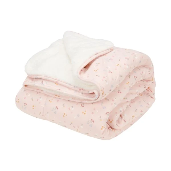 Little Dutch Little Pink Flowers Wiegdeken Donkerroze - Image 2